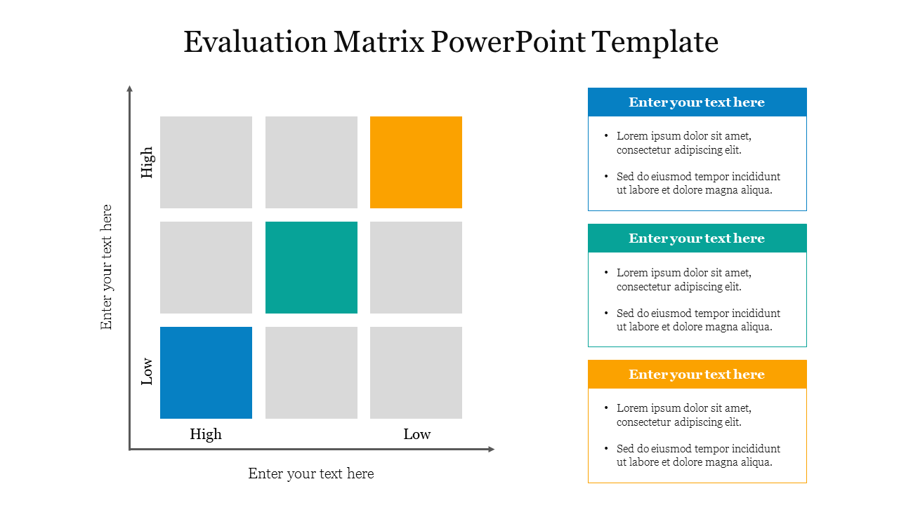 Best Evaluation Matrix PowerPoint Template PPT Presentation